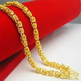 24k Heavy Chain Necklace Punk Rock Hip Hop Men's Jewelry
