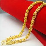 24k Heavy Chain Necklace Punk Rock Hip Hop Men's Jewelry