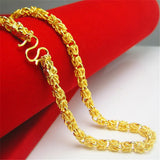 24k Heavy Chain Necklace Punk Rock Hip Hop Men's Jewelry