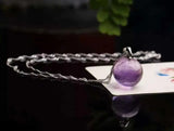 Amethyst Ball Pearl Pendant Necklace - Birthday Gift