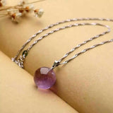 Amethyst Ball Pearl Pendant Necklace - Birthday Gift