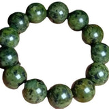 Golden Green Flower Tibetan Jade Medicine King Stone Bracelet