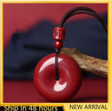 High Content Purple Sand Cinnabar Safety Buckle Pendant