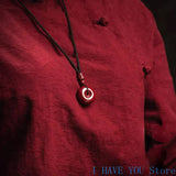 Natural Cinnabar Safety Buckle Pendant - High Content Purple Sand Cinnabar