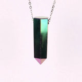 Natural Clear Crystal Quartz Pendant Necklace Women Charms Jewelry