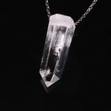 Natural Clear Crystal Quartz Pendant Necklace Women Charms Jewelry