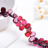 Natural Garnet Women Bracelet Magnetic Petal Gravel Jewelry
