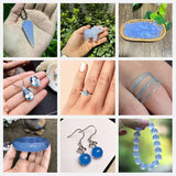 Natural Chalcedony Jade Sapphire Crystal Stone for DIY Jewelry Making