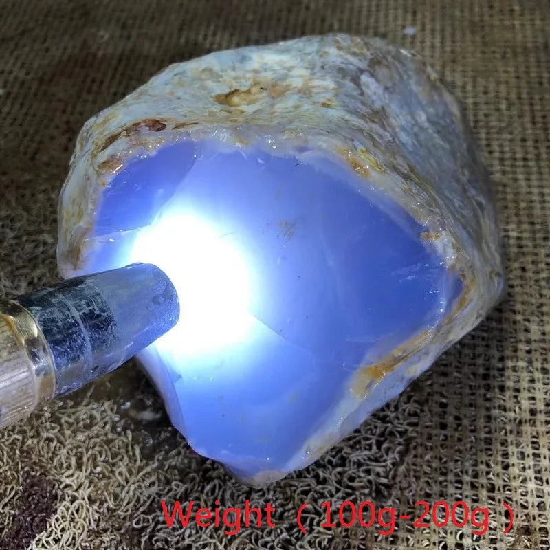 Natural Chalcedony Jade Sapphire Crystal Stone for DIY Jewelry Making