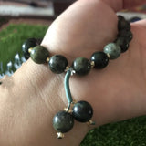 Natural Jade Tibetan Jade Medicine King Stone Bracelet Magnetic Health Care