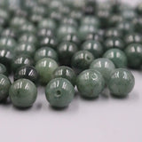 Green Chinese Jade Loose Beads 5mm/6-7mm/10mm/13mm - 100PCS