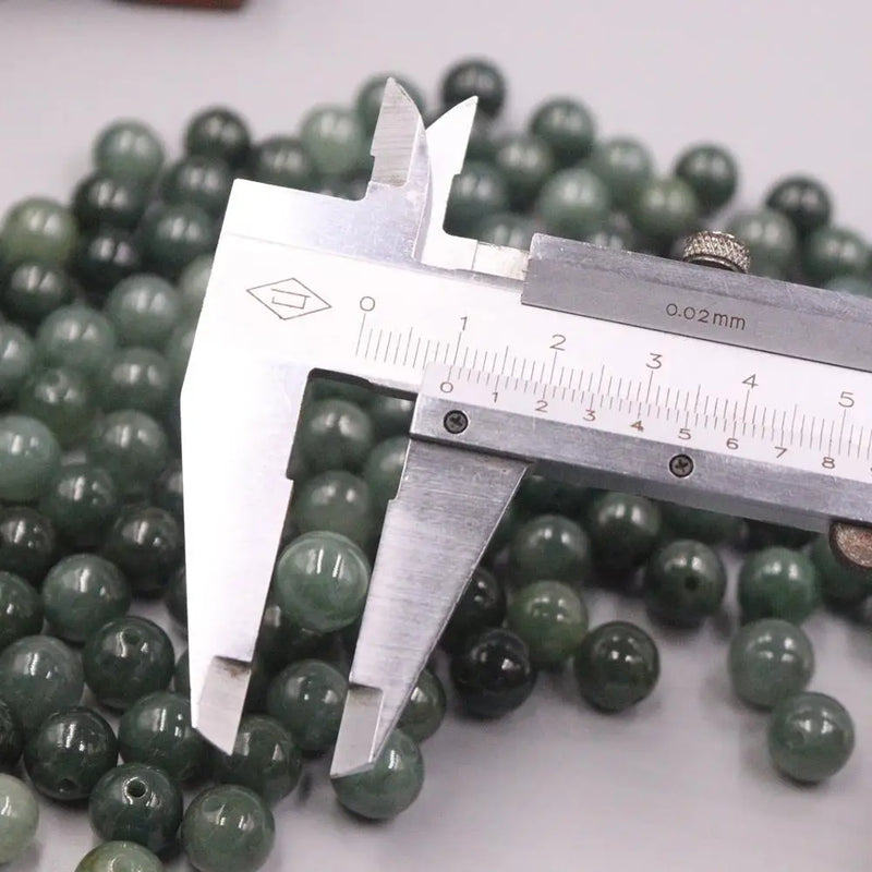 Green Chinese Jade Loose Beads 5mm/6-7mm/10mm/13mm - 100PCS