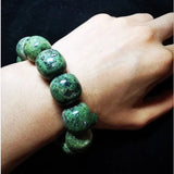 Natural Jade Tibetan Medicine King Stone Bead Hand String Health Care Jewelry