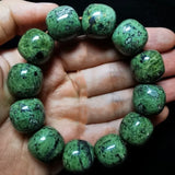 Natural Jade Tibetan Medicine King Stone Bead Hand String Health Care Jewelry