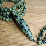 Tibetan Medicine King Stone Carved Dzi Bracelet Men Women Prayer Beads