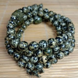 Natural Jade Tibetan Medicine Stone Golden Flower Beads Bracelet Ethnic Style