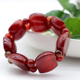 Pure Natural Red Agate Healthy Bracelet Women Jewelry Gift Female Adjustable