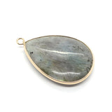 Natural Stone Water Drop Glitter Charm Pendant for Women's Necklace