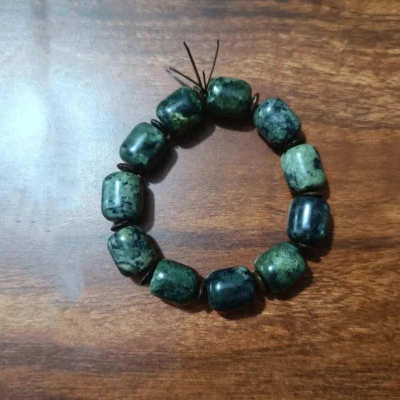 Natural Tibetan Jade Medicine King Stone Bracelet Men's and Women's Beauty