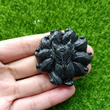 Natural Tibetan Jade Nine Tailed Fox Pendant