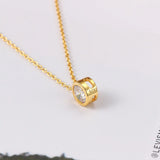 S925 Silver Rose CZ Necklace for Women Wedding Jewelry