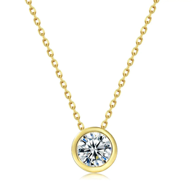 S925 Silver Rose CZ Necklace for Women Wedding Jewelry
