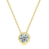 S925 Silver Rose CZ Necklace for Women Wedding Jewelry