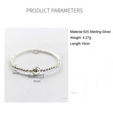 S925 Silver Beads Chain Bracelet 3mm Beads