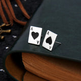 Vintage Poker A Stud Earrings S925 Silver