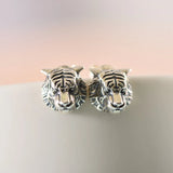 S925 Sterling Silver Tiger Stud Earrings for Women