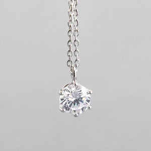 S925 Sterling Silver Zircon Pendant Clavicle Chain Necklaces