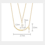 S925 Sterling Silver Star Zircon Pendant Clavicle Chain Necklace