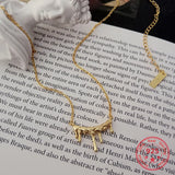 S925 Sterling Silver Necklace Irregular Pendant Women Jewelry