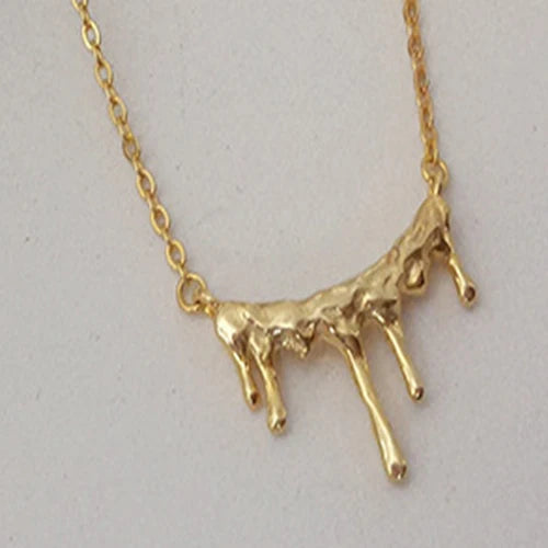 S925 Sterling Silver Necklace Irregular Pendant Women Jewelry