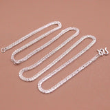 Pure S999 Fine Silver 2mm Wheat Foxtail Chain Necklace 50cmL