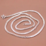 Pure S999 Fine Silver 2mm Wheat Foxtail Chain Necklace 50cmL