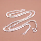 Pure S999 Fine Silver 2mm Wheat Foxtail Chain Necklace 50cmL