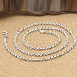 Sterling Silver 3mm Cross O Link Chain S925 Necklace Sweater Chain