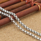 Sterling Silver 3mm Cross O Link Chain S925 Necklace Sweater Chain