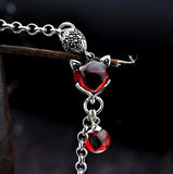 Gernet Fox Silver Purse Pendant Link Chain Bracelet S925 Jewelry