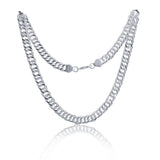 Silver 925 10mm Long Chain Necklace for Men Jewelry Accessories