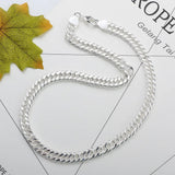 Silver 925 10mm Long Chain Necklace for Men Jewelry Accessories