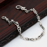 Pure Silver Sterling 925 Silver Retro Thai Silver Bracelet Female S925 Bracelet