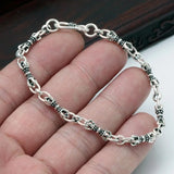 Pure Silver Sterling 925 Silver Retro Thai Silver Bracelet Female S925 Bracelet