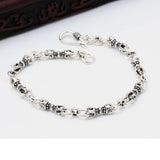 Pure Silver Sterling 925 Silver Retro Thai Silver Bracelet Female S925 Bracelet