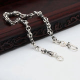 Pure Silver Sterling 925 Silver Retro Thai Silver Bracelet Female S925 Bracelet