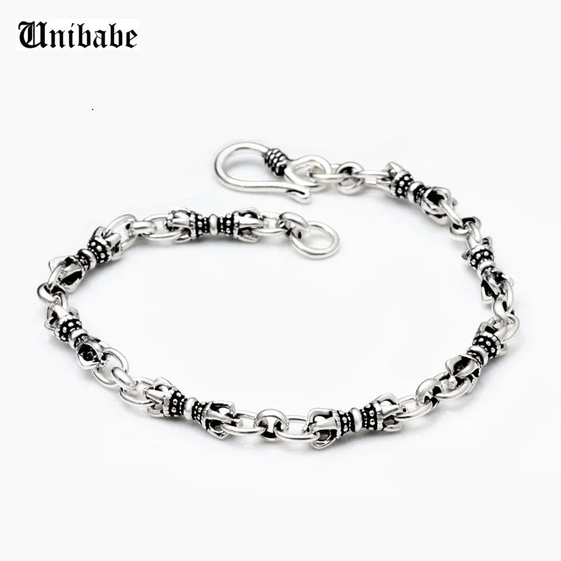 Pure Silver Sterling 925 Silver Retro Thai Silver Bracelet Female S925 Bracelet