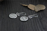 Vintage Thai 925 Sterling Silver Dangle Drop Earrings