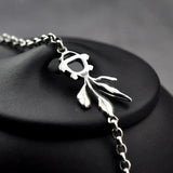S925 Silver Jewelry Garnet Fish Chain Bracelet
