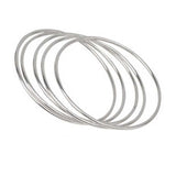 999 Fine Silver 2mm Bracelet Smooth Round Thin Bangle 54-65mm
